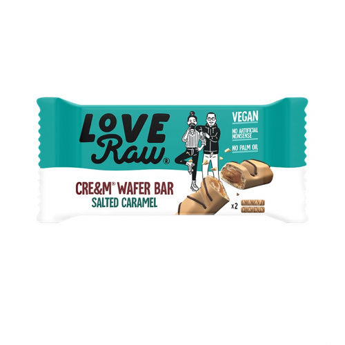 LoveRaw Salted Caramel Cre&m Wafer Bar