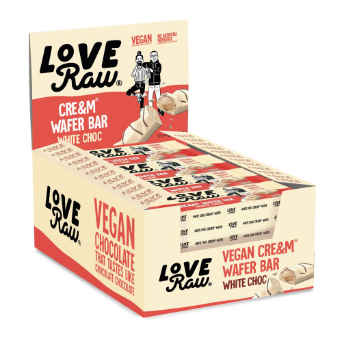 Love Raw Cre&M Wafer bar White choc