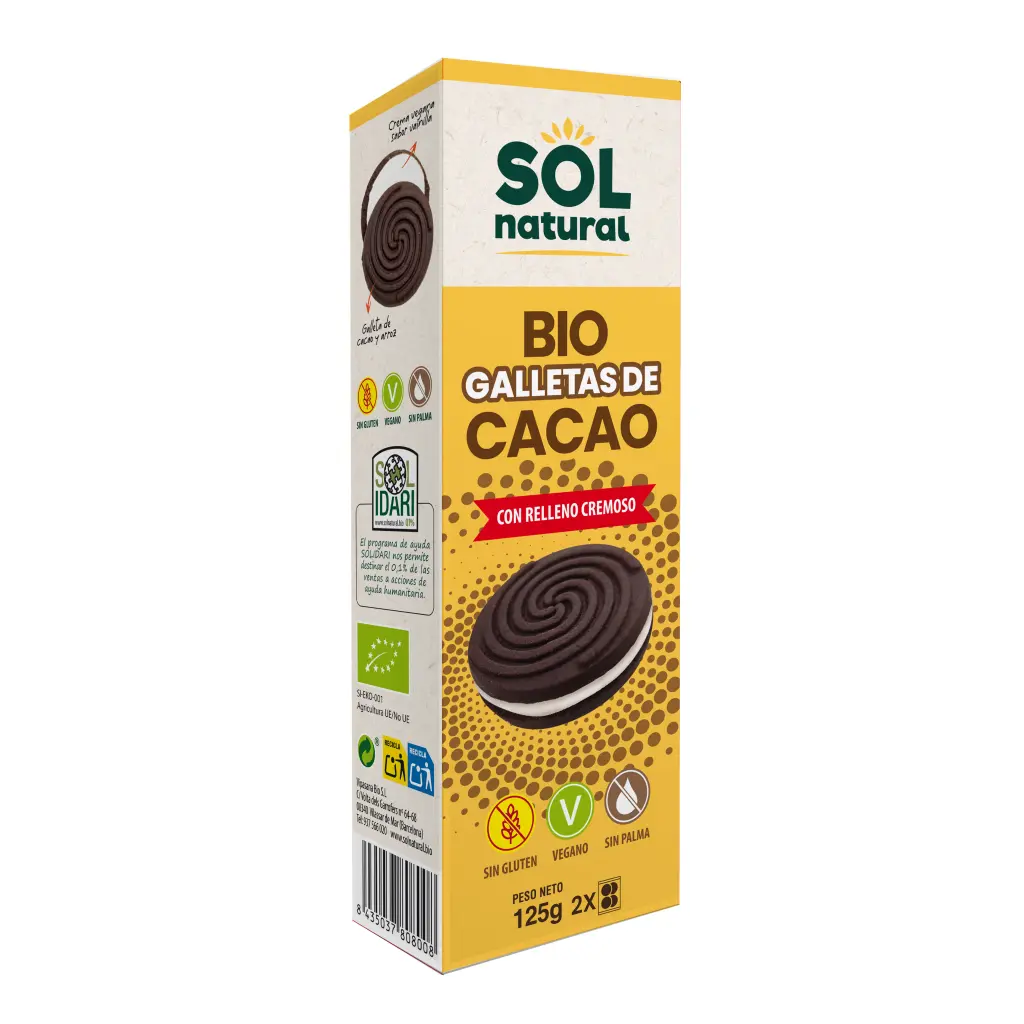 Sol Natural Galletas cacao 125gr