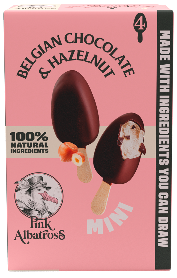 Pink albatross Belgian chocolate & hazelnut polos